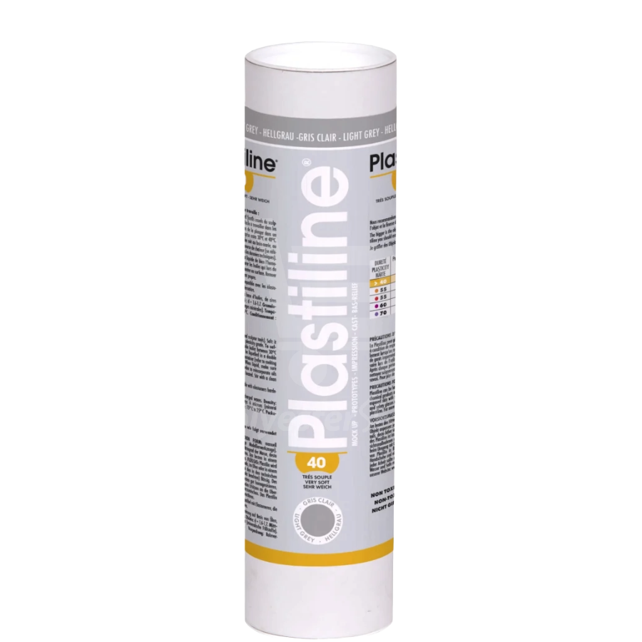 Modelleerpasta lichtgrijs, Plastiline Zwavelvrij Medium